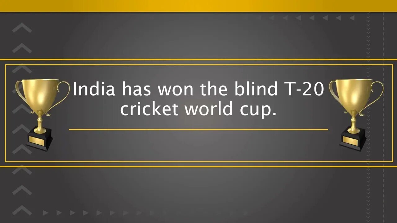 India Won | Blind T20 World Cup