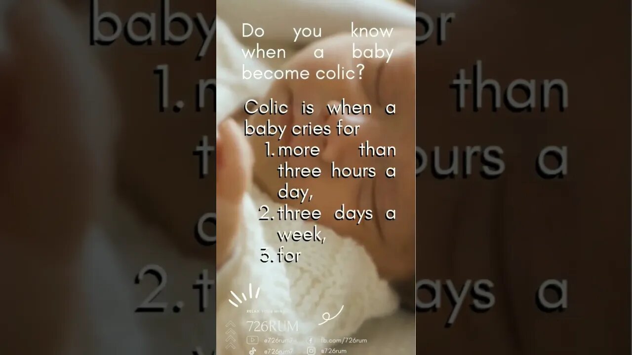 do you know a baby become colic? #foryou #baby #sleep #health