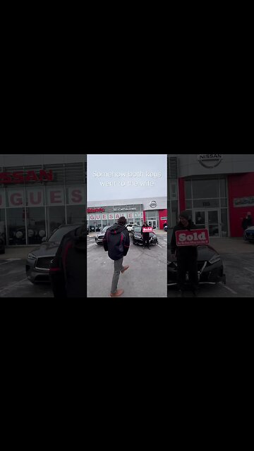 I guess she gets to drive both cars…