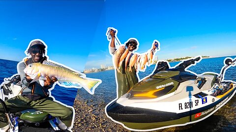 *Sea-Doo* DEEP Dropping! GIANT Goldfish Catch & Cook