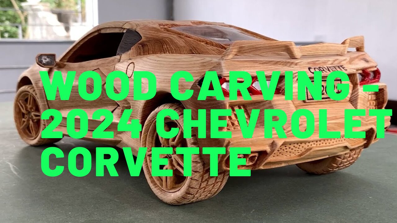 Wood Carving - 2024 Chevrolet Corvette - Woodworking Art