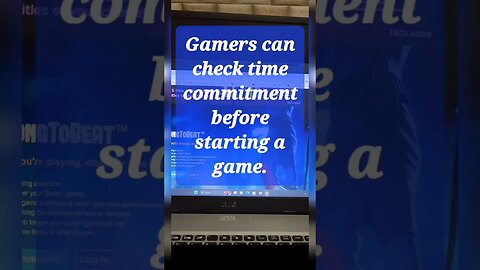 Gamers can check time commitment before starting a game #shorts #youtubeshorts