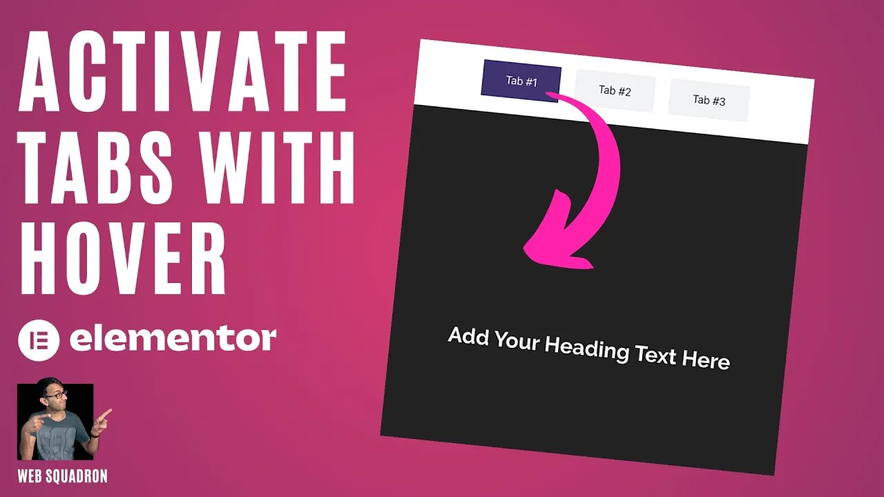 Open Tabs with Hover - Free Code - Elementor Wordpress Tutorial