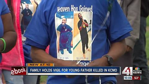 Vigil held for young KCMO father shot inside car