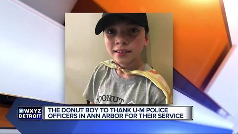 Donut boy to thank UM Police in Ann Arbor