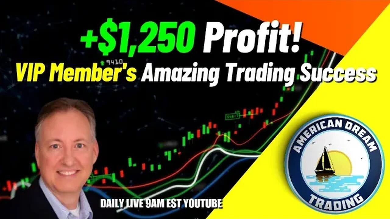 +$1,250 Profit Day Trading - VIP Member's Day Trading Success