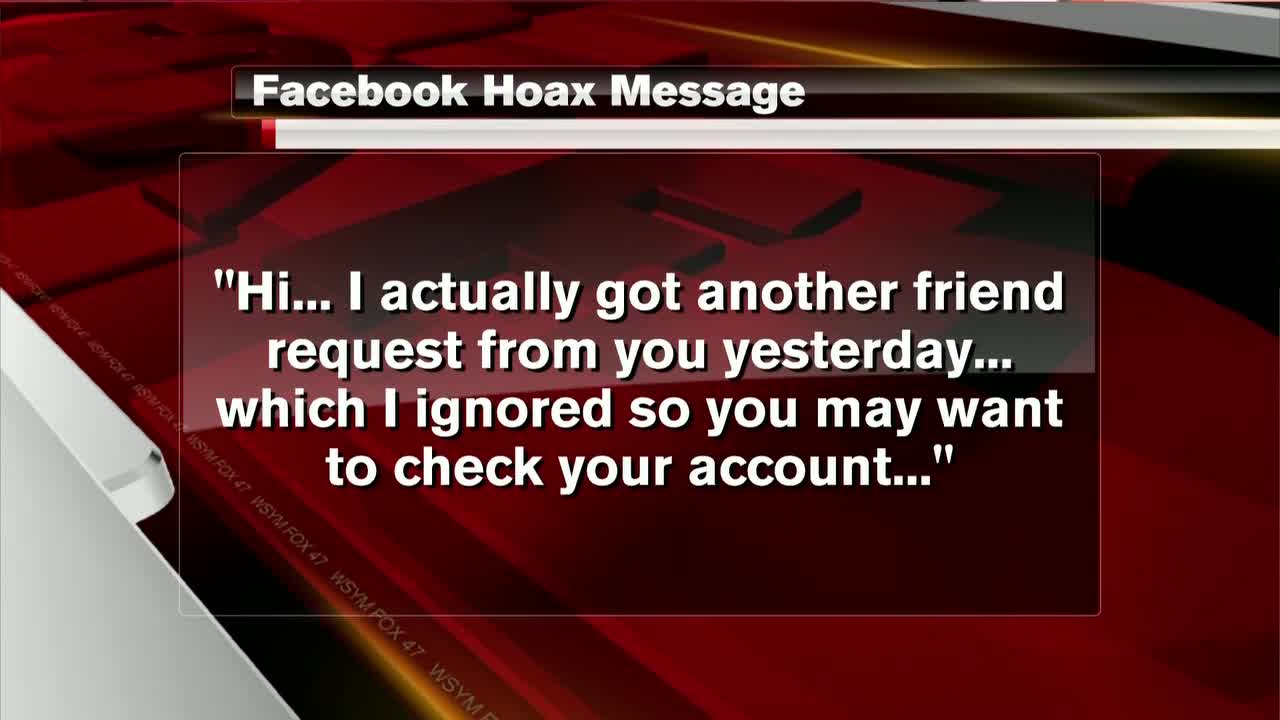 Facebook message hoax spreading