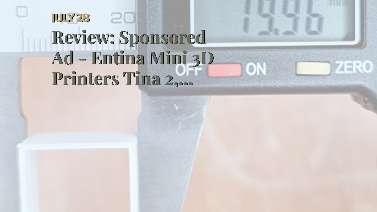 Review: Sponsored Ad - Entina Mini 3D Printers Tina 2, Fully Assembled and Auto Leveling 3D Pri...