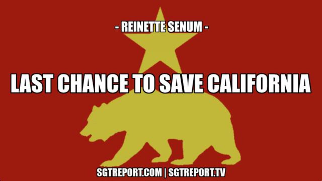 MUST HEAR: THE LAST CHANCE TO SAVE CALIFORNIA - REINETTE SENUM