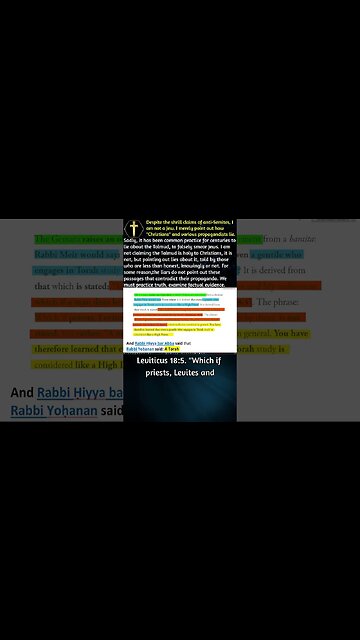 Talmud: Christians reading Torah are like High Priests