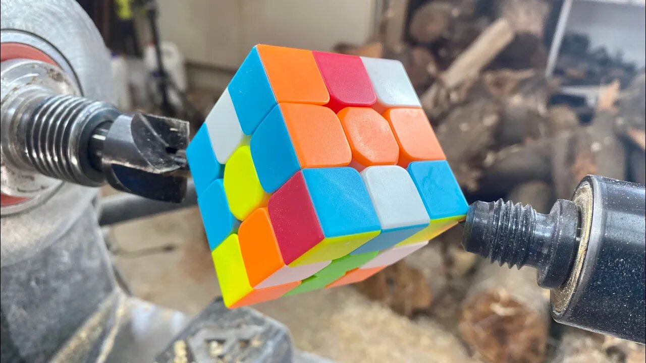 Wood Turning a Rubik's Cube