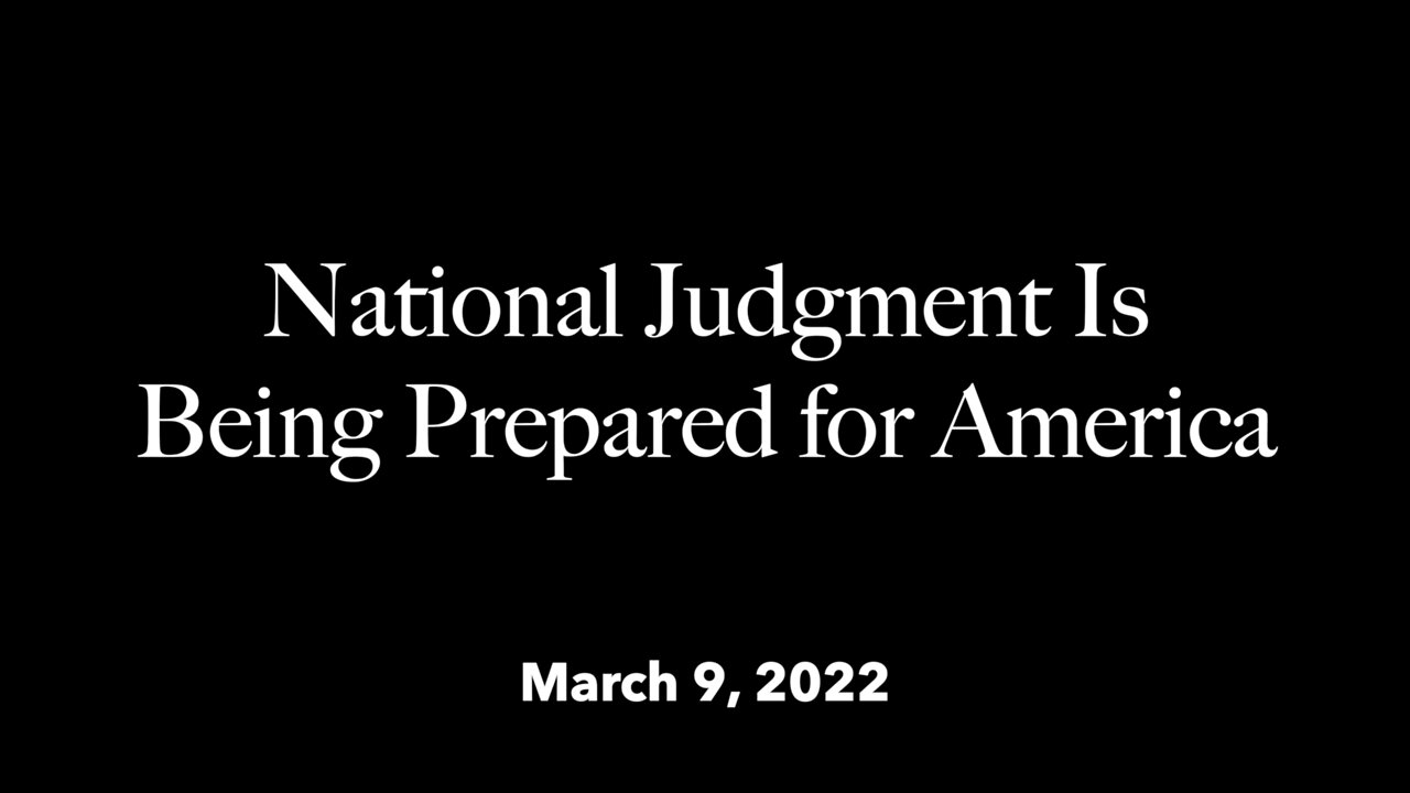 National Judgment Is Being Prepared for America