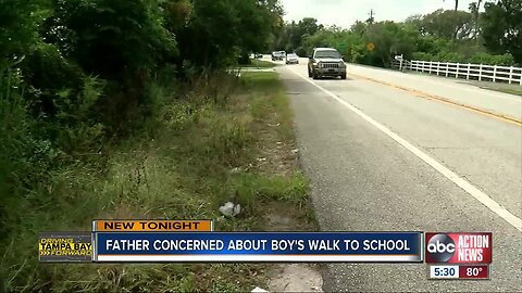 Father says 6-year-old son's walking path to his school bus stop is terrifying