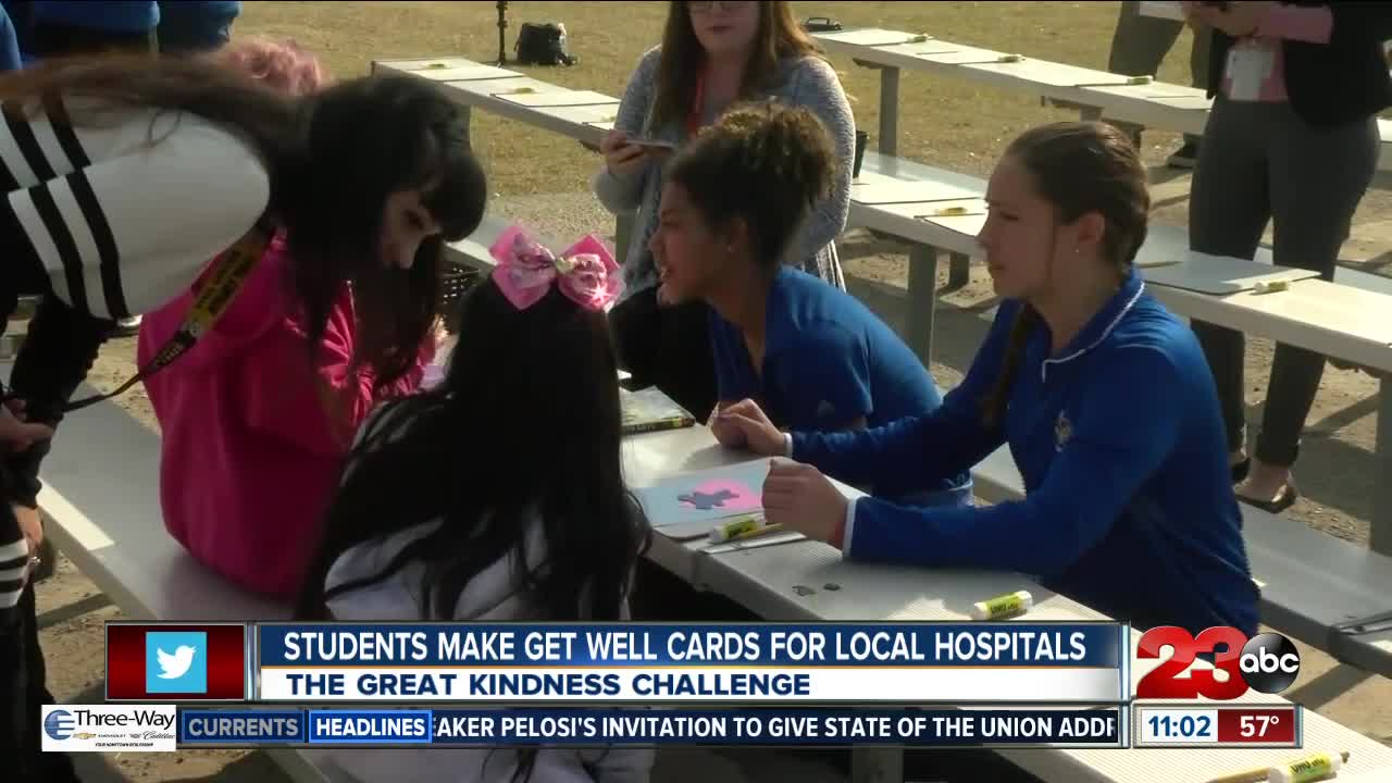 Hort Elementary School students create “Get Well Cards”