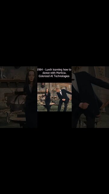 1964 - Morticia Teaches Lurch The Twist - The Addams Family 4K 60fps colorized.