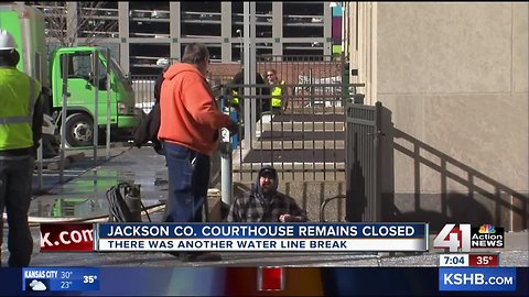 Jackson County downtown courthouse to remain closed Monday after another water line break