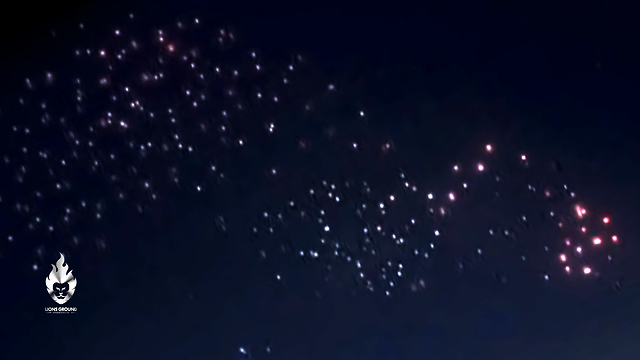 Fleet of UFOs over Amsterdam during blood moon