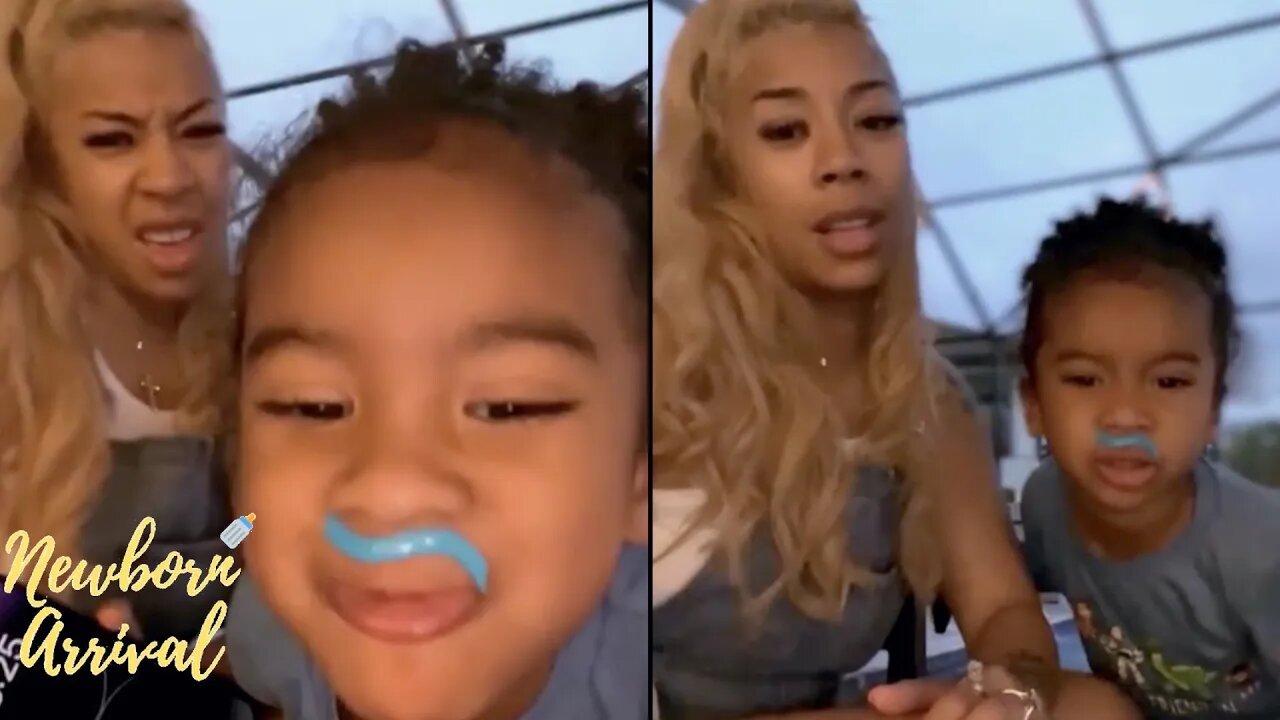 Keyshia Cole's Son Tobias Insist On Wearing Play Doh Mustache! 👨🏾