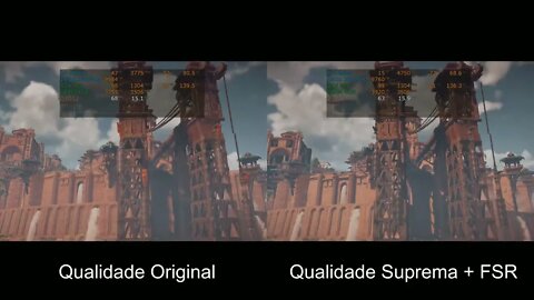 GTX 970, Benchmark do Horizon Zero Dawn em FullHD Qualidade Original Vs Qualidade Suprema com FSR.