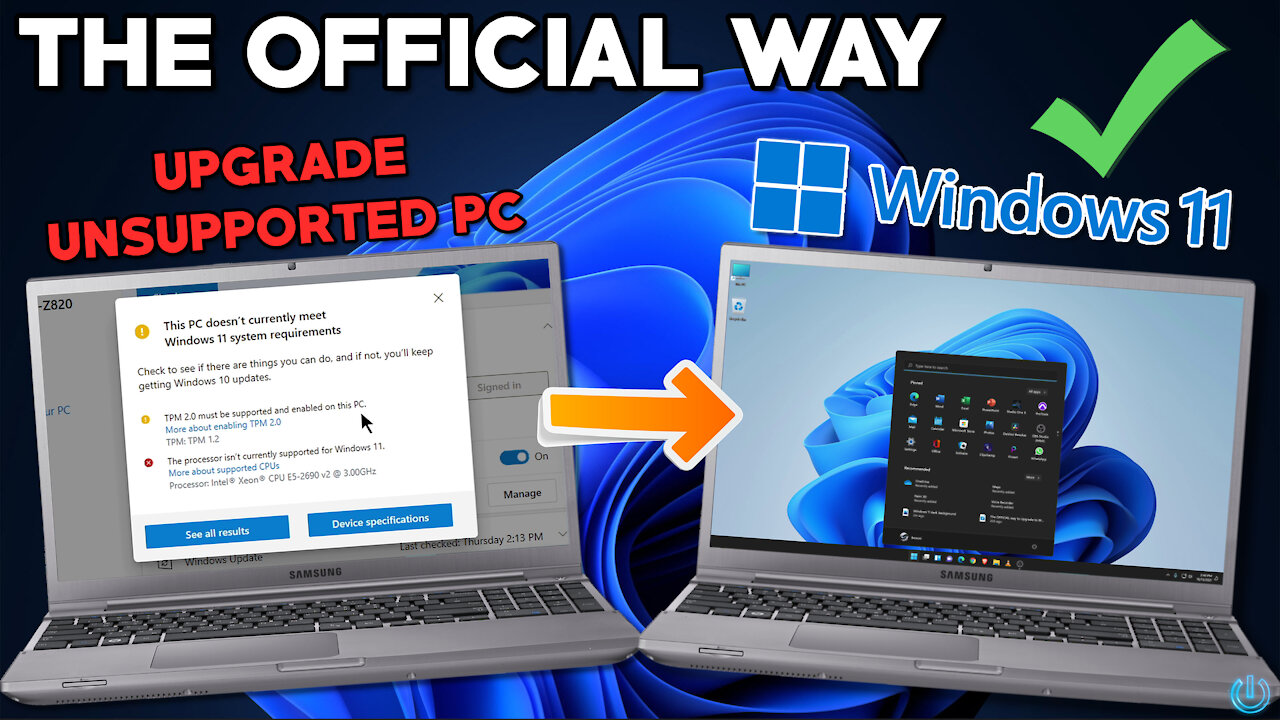 The OFFICIAL way to Upgrade to WINDOWS 11 with an UNSUPPORTED Computer for FREE 🔥