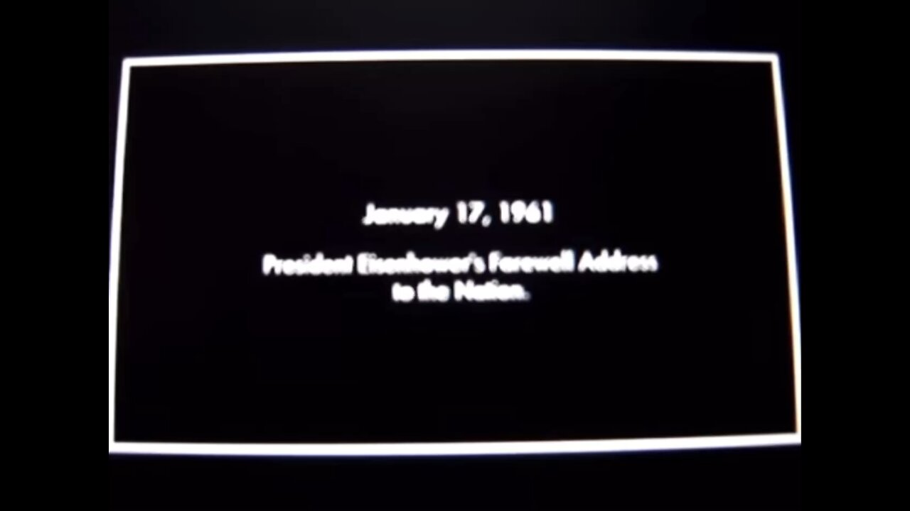 President Eisenhower farewell speech to the nation