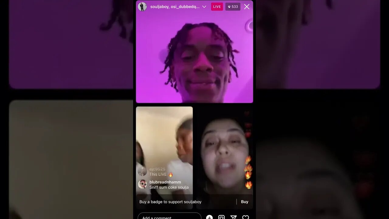 SOULJA BOY IG LIVE: Big Draco In The Middle Of Studio Sesh Adds Fans On Live *GOES WRONG* (06•01•23)