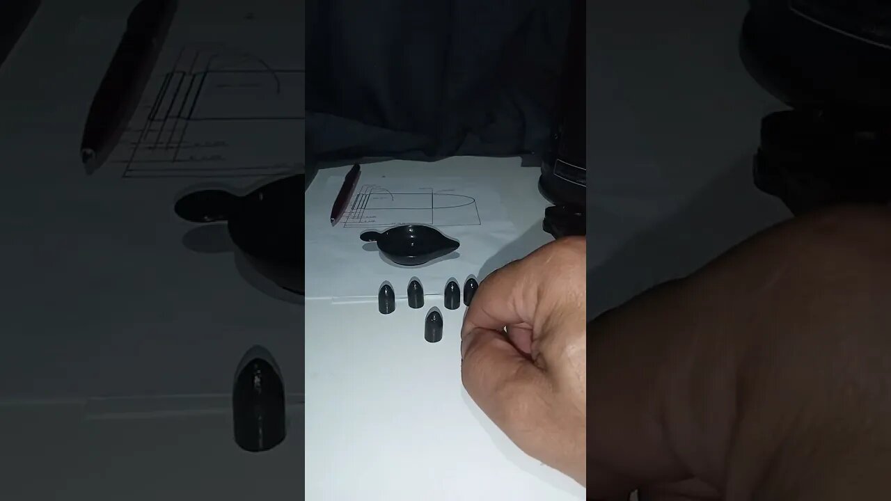 defeito na base dos projeteis artesanais