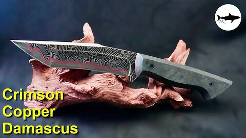 Forging a crimson copper damascus tanto