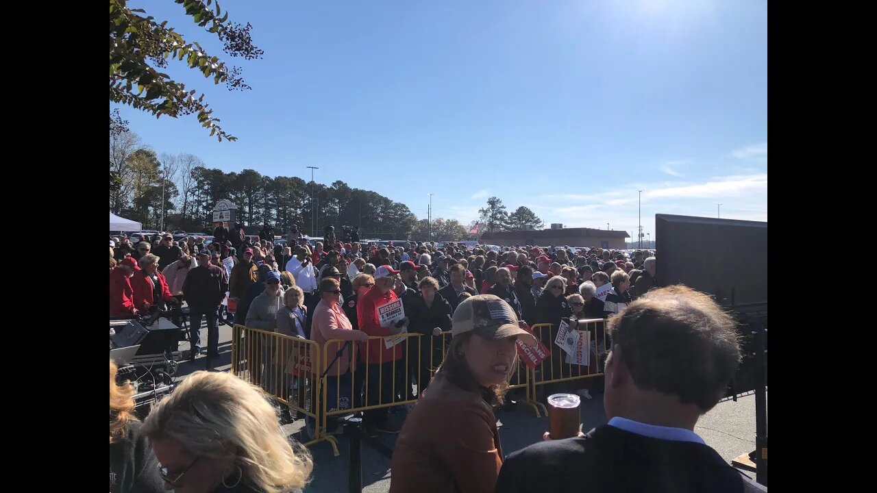 HERSCHEL WALKER Behind The Scenes at 11-19-22 Smyrna GA Rally Veterans For Trump / for America First