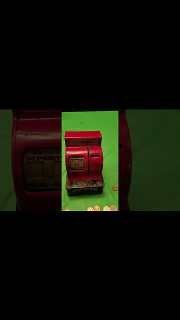 OLD VINTAGE METAL COIN BANK!