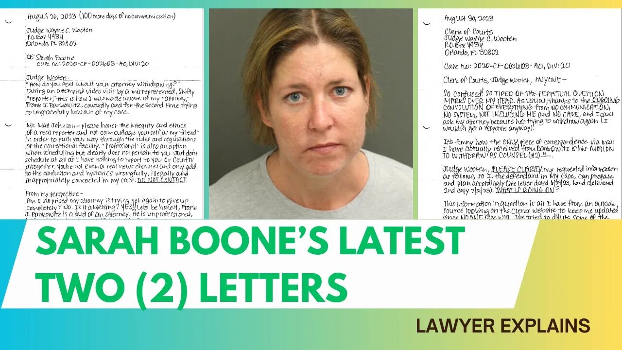 Suitcase Murder Update: TWO more letters from Sarah Boone | LAWYER REACTS