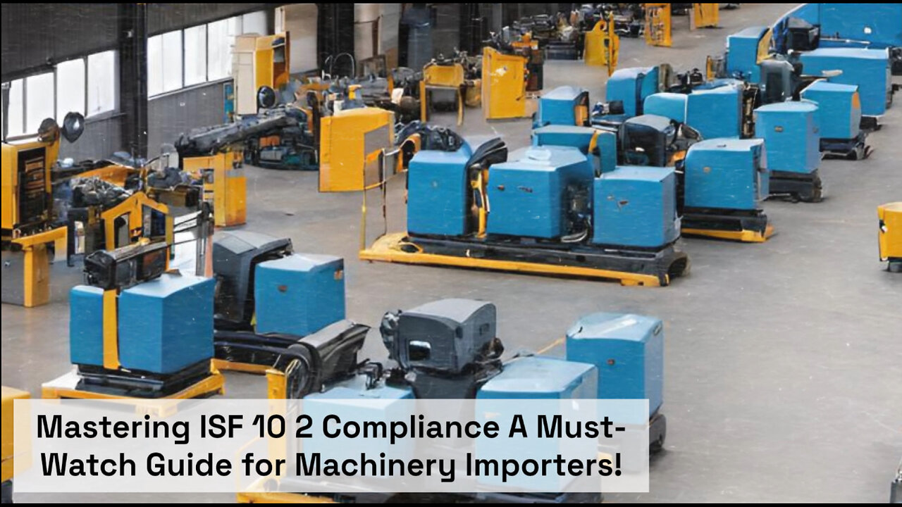 Mastering ISF 10 2 Compliance: A Must-Watch Guide for Machinery Importers