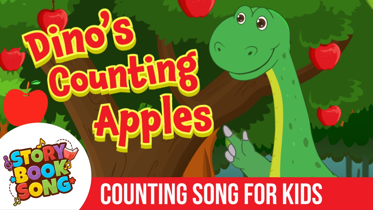 Dino's Counting Apples | Kids Count with Dino Dinosaur