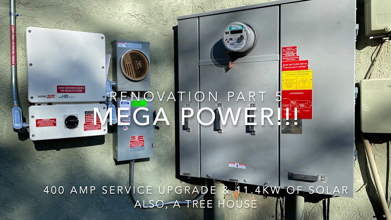 400A amp electrical service upgrade! Mega panel for solar inverter interconnection and MORE POWER!!! (Part 5)