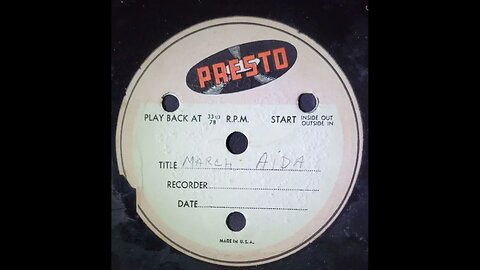 Unknown, Verdi - Aida March Presto Acetate