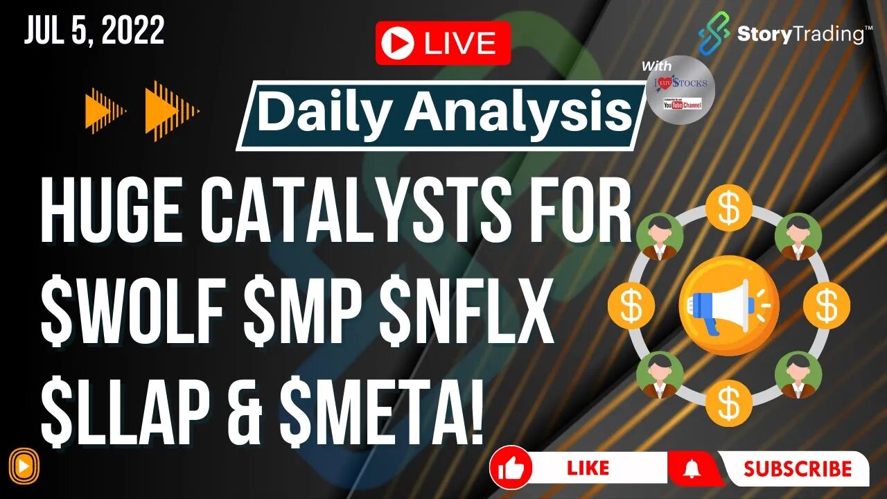 7/5/23 Daily Analysis: Huge Catalysts for $WOLF $MP $NFLX $LLAP & $META!