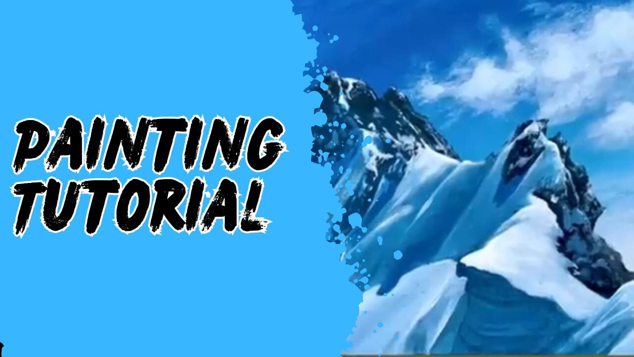 Snowy Mountain Painting Acrylic Painting TUTORIAL