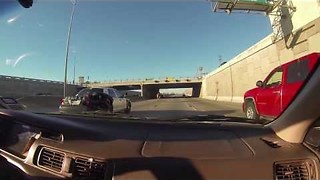 Runaway horse evades police patrol on freeway!