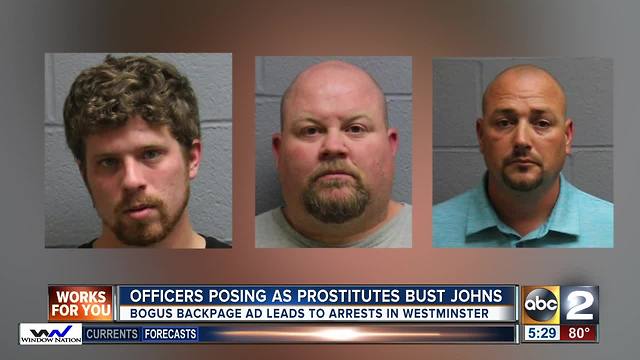 Officers posing as prostitutes bust johns