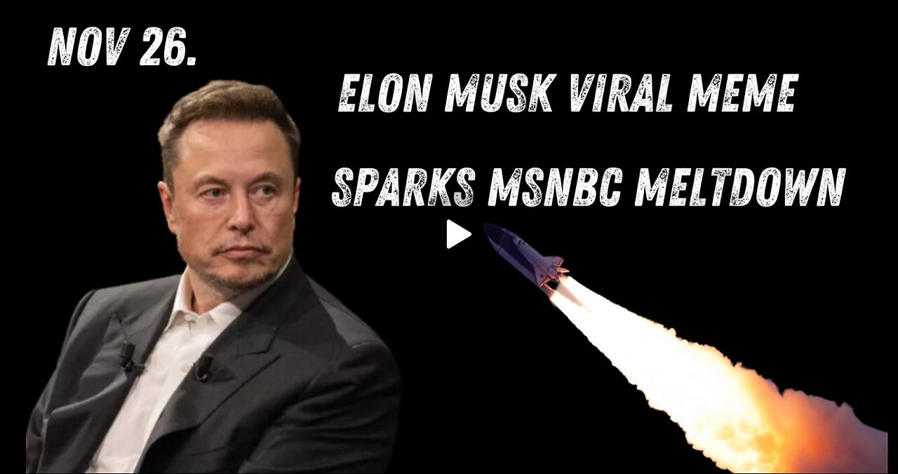 Elon Musk VIRAL MEME Sparks MSNBC Meltdown ...11-26-24.