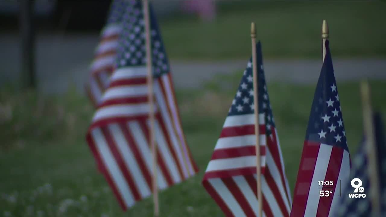 Knee surgery didn't stop NKY mom from sharing American flags for Memorial Day