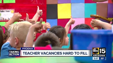 Arizona teaching vacancies becoming hard to fill