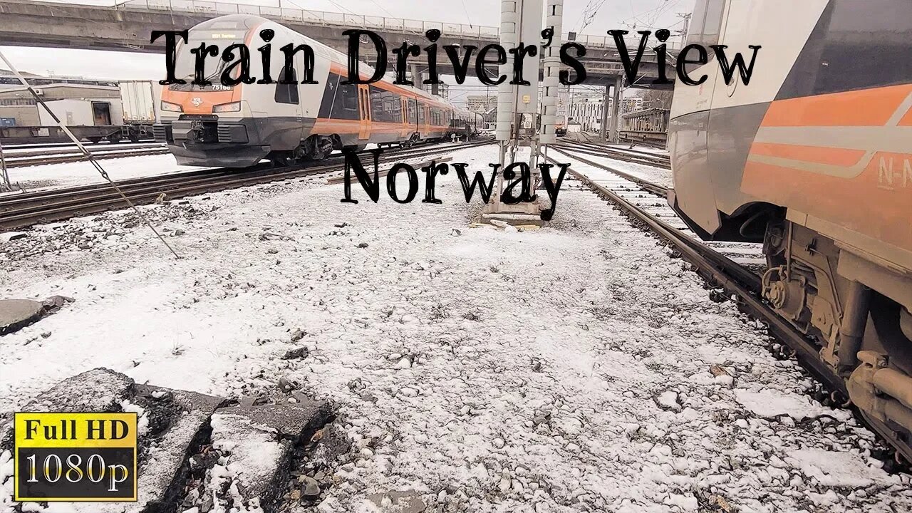 TRAIN DRIVER'S VIEW: Bergen - Voss dressed in winter coating