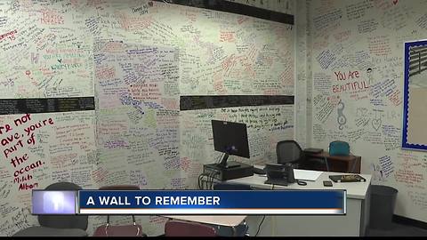 Teacher continues classroom memory wall