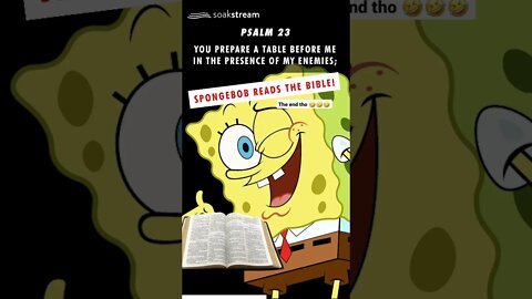 SpongeBob got saved and reads the Bible! 🙌🏼😱🤯💥😝