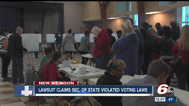 Suit: Indiana Secretary of State's office broke election law