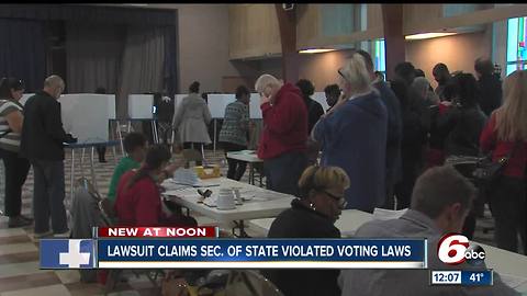 Suit: Indiana Secretary of State's office broke election law