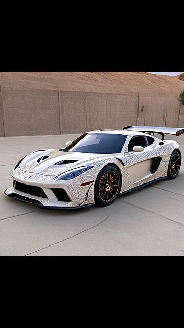 AI art: exotic white car