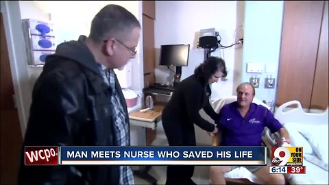 Man gets to meet, thank hero nurse who saved his life