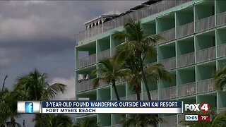 3-year-old found wandering near Fort Myers Beach resort